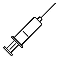 Medical clinic syringe icon. Outline medical clinic syringe vector icon for web design isolated on white background