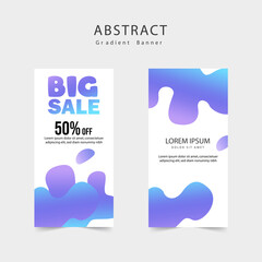 Dynamic modern fluid mobile for Big sale banners,Gradient color banner template design