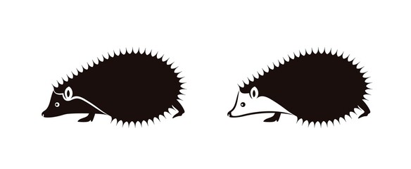 Hedgehog logo. Isolated hedgehog on white background © oleg7799