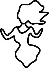 flying woman's shadow