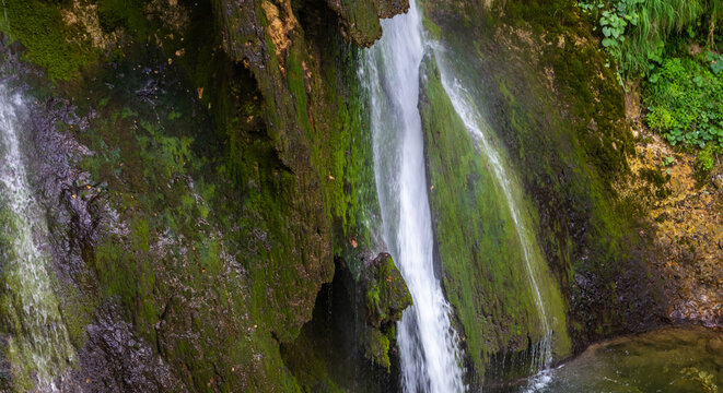 Valimpach waterfalls,Torrente Centa,river Park Centa,Caldonazzo,Trento province,Trentino Alto Adige, northern Italy