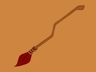 Magic broom illustration, can be used for books or other kids things