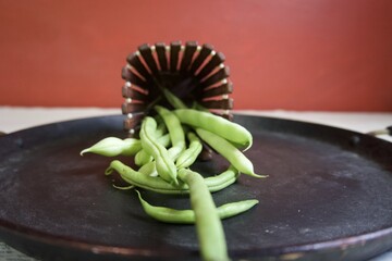 Green bean in the home kitchen