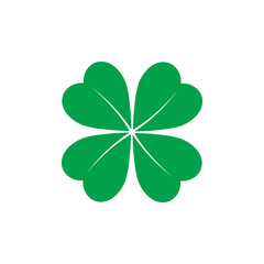 Green Clover Leaf icon Template Design