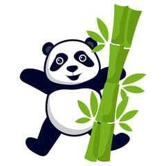 panda bear logo isolated on white background. vector illustration