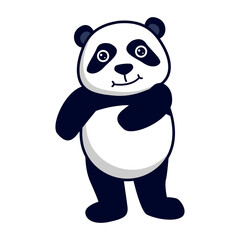 panda bear logo isolated on white background. vector illustration