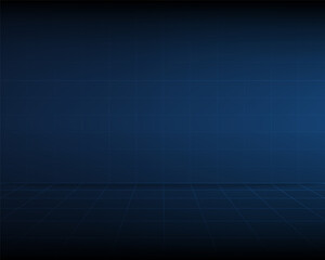 3D room on a blue background