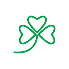 Green Clover Leaf icon Template Design