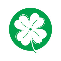 Green Clover Leaf icon Template Design
