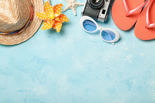 Summer holiday and travel background