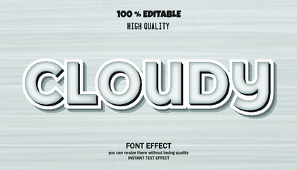 Editable font effect