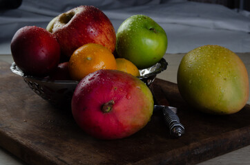 beautiful and tasty fruits forming a beautiful arrangement