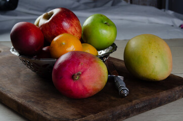 beautiful and tasty fruits forming a beautiful arrangement