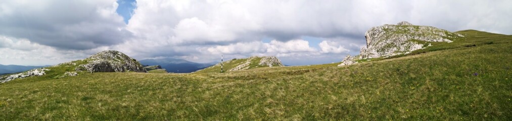Mountain landscape in the summer - panoramic view 