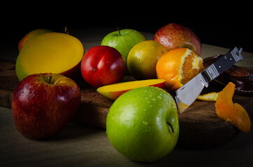 beautiful and tasty fruits forming a beautiful arrangement