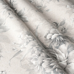 Gray flowers Fabric with natural texture, Cloth backdrop