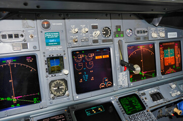control panel of the plane