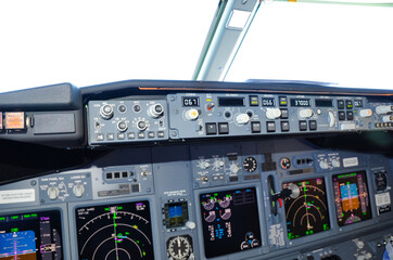 cockpit of airplane cockpit