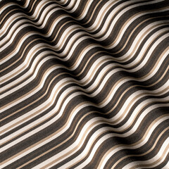 A small brown stripe pattern on the fabric on a beige background. Fabric with natural texture, Cloth backdrop.