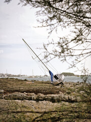 Porto Cesareo Salento sea storm damages wind lanscape