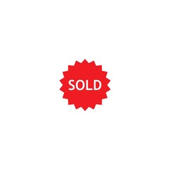 Sold,sold out vector icon template