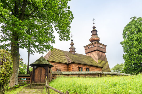 View at the Wooden Church of Saint Michael Archangel in Fricka, Slovakia