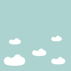Sky clouds background. Vector illustration