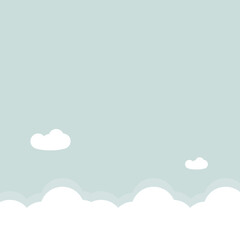 Sky clouds background design. Vector illustration