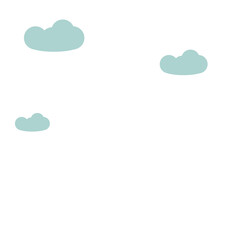 Sky clouds background. Vector illustration
