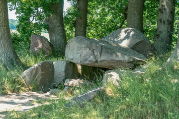 Obraz premium The prehistoric stones and megalith monuments at Lancken Granitz
