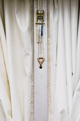 White party event tent detail