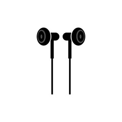 Earphone icon in trendy flat design