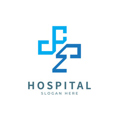 Health logo with initial letter CZ, Z C, C Z logo designs concept. Medical health-care logo designs template.