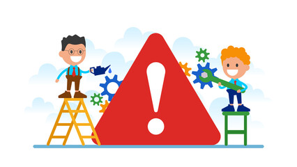 Office workers fix the problem.
