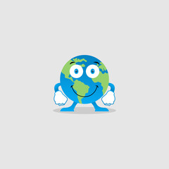 Illustration Vector Graphic of Happy Earth Character. Perfect to use for Campaigns on Earth Day and Earth Preservation Programs