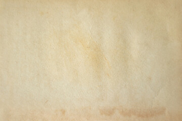yellowed sheet of old paper close, soft focus