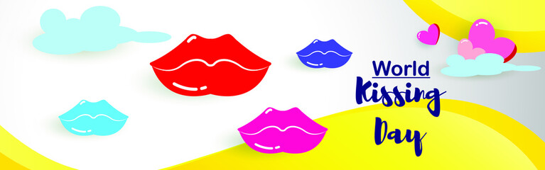 Fototapeta na wymiar vector illustration for world kissing day