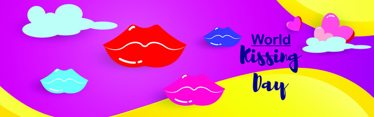 vector illustration for world kissing day