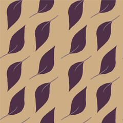 Seamless pattern burgundy leaves. Autumn background.
