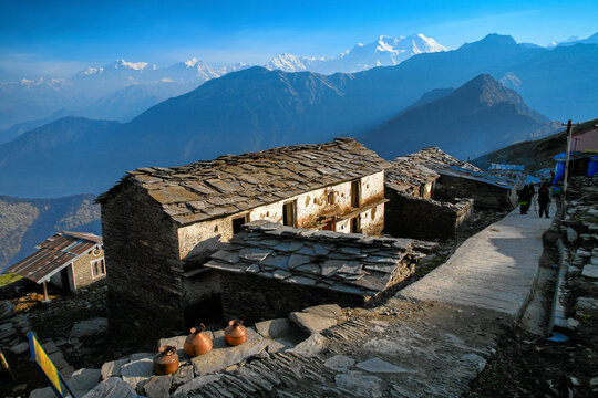 Beautiful scenic landscape of chopta / Tungnath, uttarakhand, india.