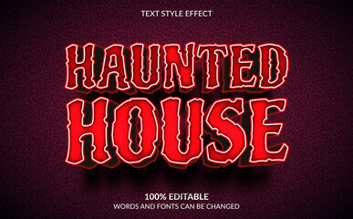 Editable Text Effect, Haunted House, Horror Text Style