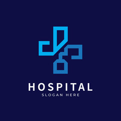 Health logo with initial letter D Q, Q D, D Q logo designs concept. Medical health-care logo designs template.