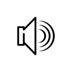 Speaker icon in trendy flat design