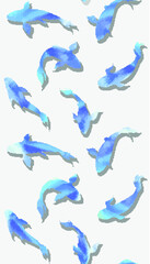 Blue koi fish pattern. Vector - 362148849