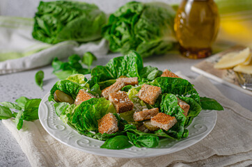 Fresh salad with croutons