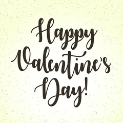 happy valentine day lettering, greeting card vector illustration, eps 10 vector
