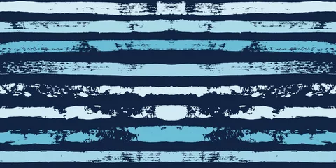 Rucksack Handgezeichnetes Streifenmuster, dunkelblauer, marineblauer, nahtloser Hintergrund, Meerespinselstriche. Vektor-Grunge-Streifen, nautische Pinsellinie © Good Goods