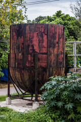 Fototapeta premium An old tank for collecting water
