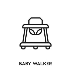 baby walker vector icon. baby walker sign symbol. Modern simple icon element for your design