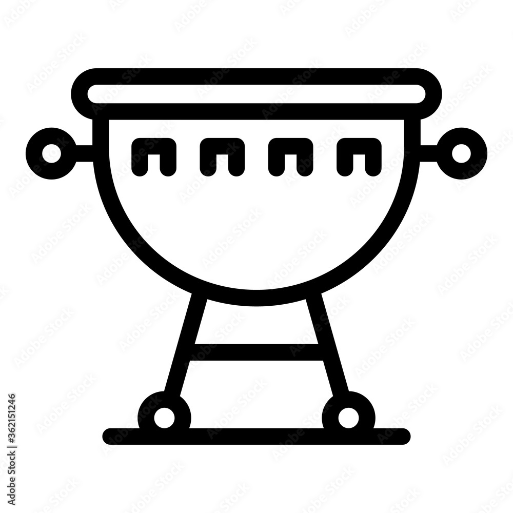 Poster mobile brazier icon. outline mobile brazier vector icon for web design isolated on white background